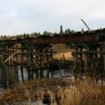Лесные поселки вдоль узкоколейной железной дороги Семигороднего леспромхоза.
